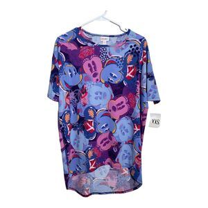 Disney Lularoe Mickey Minnie Irma Tunic Woman's Size XXS Blue Pink NWT